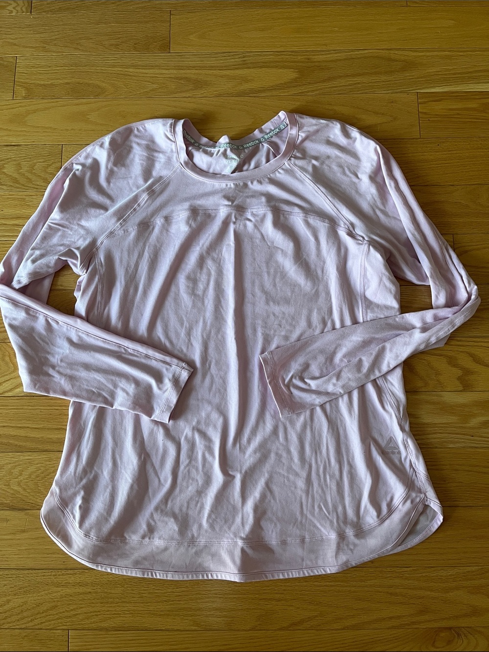 Reebok Light Pink Long Sleeve Crew Tee XL